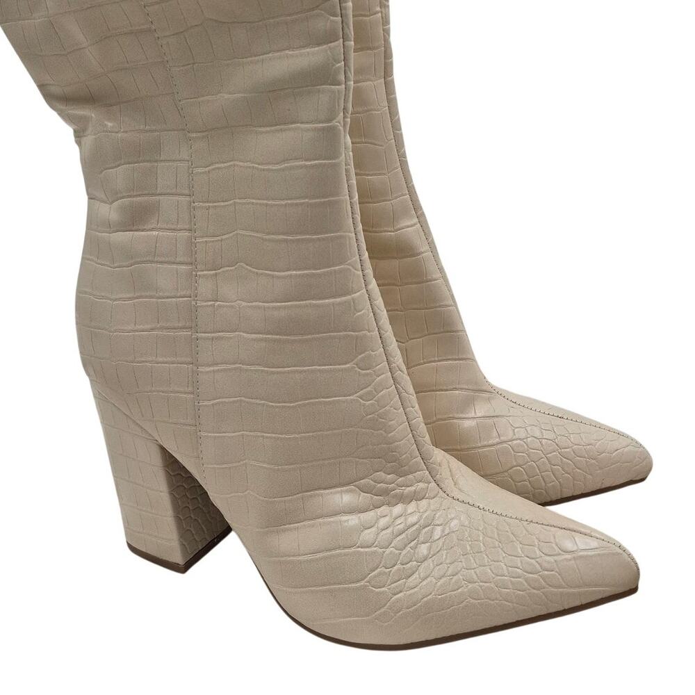 Journee Collection Landre Tru Bone knee-high crocodile-embossed boots size 9